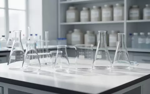 Leeres, steriles medizinisches Labor mit Glasgefäßen auf einer weißen Arbeitsfläche bei Tageslicht. - Foto: über boerse-global.de