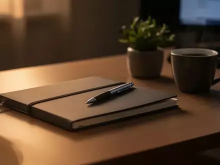 Symbolic image: tidy desk with a notebook - Foto: über boerse-global.de