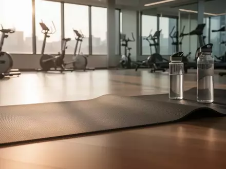 Ein minimalistisches Fitnessstudio mit einfallendem Tageslicht auf einem Holzboden. - Foto: über boerse-global.de