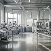 Modern eingerichtete, helle Werkstatt mit hochwertigen Maschinen und aufgeräumten Arbeitsbereichen ohne Personen. - Foto: über boerse-global.de