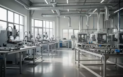 Modern eingerichtete, helle Werkstatt mit hochwertigen Maschinen und aufgeräumten Arbeitsbereichen ohne Personen. - Foto: über boerse-global.de