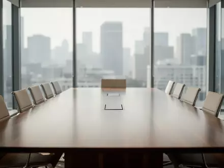 Moderner Konferenzraum mit Blick auf eine Stadt bei Tageslicht - Foto: über boerse-global.de