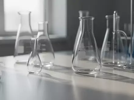 Nahaufnahme von wissenschaftlichem Glasgeschirr in einem sterilen Laborumfeld bei natürlichem Licht. - Foto: über boerse-global.de