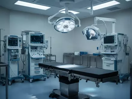 Moderner, steriler Operationssaal mit medizinischer Hochpräzisionstechnik in einer Klinik. - Foto: über boerse-global.de