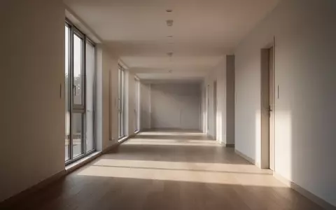 Ein heller, minimalistischer Klinikflur in Sachsen mit einfallendem Tageslicht und klaren architektonischen Linien. - Foto: über boerse-global.de