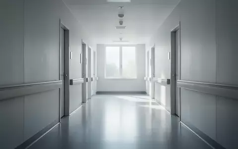 Ein leerer, moderner Krankenhausflur mit hellem Tageslicht und minimalistischer Architektur. - Foto: über boerse-global.de