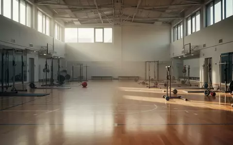 Leere, modern ausgestattete Sportstätte mit hellem Holzboden und minimalistischen Trainingsgeräten bei Tageslicht. - Foto: über boerse-global.de