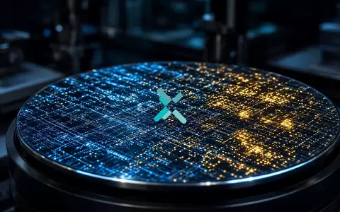 Abstraktes, leuchtendes Halbleiter-Wafer-Design in einem hochmodernen Laborumfeld als Symbol für technologische Innovation. - Foto: über boerse-global.de