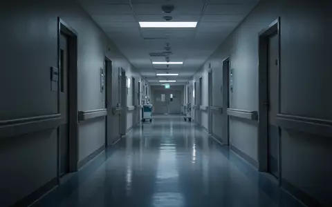 Ein leerer, hell erleuchteter Krankenhausflur mit reflektierendem Boden in einer sterilen Umgebung. - Foto: über boerse-global.de