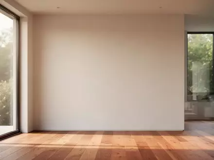 Ein minimalistisch eingerichteter Wohnraum mit einer leeren Wand und hellem, natürlichem Tageslicht. - Foto: über boerse-global.de