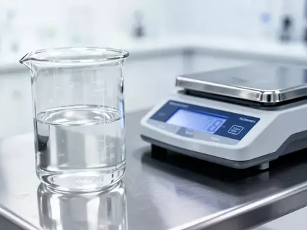 Ein steriles Laborumfeld mit einem Glasbecher und Analysegeräten auf einer Edelstahloberfläche. - Foto: über boerse-global.de