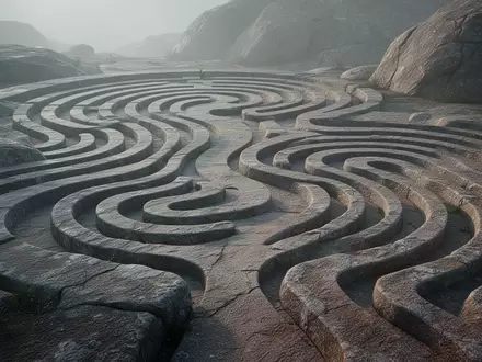 Ein gewundener Pfad in einer steinernen Landschaft, der die Schwierigkeit symbolisiert, festgefahrene Muster zu durchbrechen. - Foto: über boerse-global.de