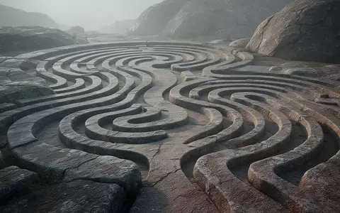 Ein gewundener Pfad in einer steinernen Landschaft, der die Schwierigkeit symbolisiert, festgefahrene Muster zu durchbrechen. - Foto: über boerse-global.de
