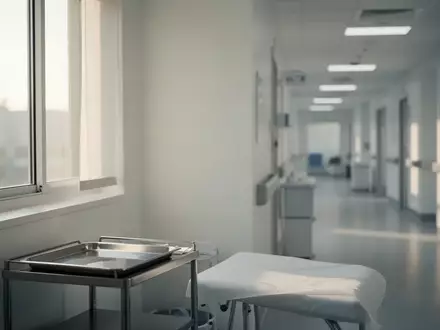 Ein minimalistisch eingerichteter, heller Behandlungsraum in einer medizinischen Einrichtung ohne Personen. - Foto: über boerse-global.de