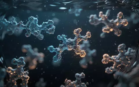 Abstrakte Darstellung mikroskopischer Proteinmuster in einer Laborumgebung zur Veranschaulichung der biomedizinischen Diagnostik. - Foto: über boerse-global.de