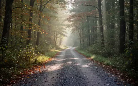 Ein einsamer Waldweg im herbstlichen Morgenlicht, der zu kontrollierter Atmung und Bewegung einlädt. - Foto: über boerse-global.de