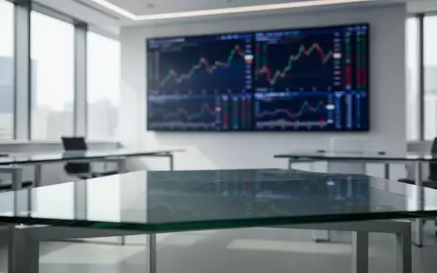 Ein minimalistischer Handelsraum mit unscharfen Finanzdiagrammen im Hintergrund bei natürlichem Tageslicht. - Foto: über boerse-global.de