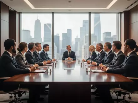 Professionelle Investoren in einem modernen Konferenzraum bei einer geschäftlichen Beratung. - Foto: über boerse-global.de