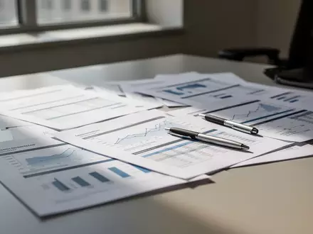 Ein Schreibtisch mit verstreuten Finanzberichten und einem Kugelschreiber in einem professionellen Büro. - Foto: über boerse-global.de