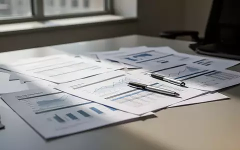 Ein Schreibtisch mit verstreuten Finanzberichten und einem Kugelschreiber in einem professionellen Büro. - Foto: über boerse-global.de
