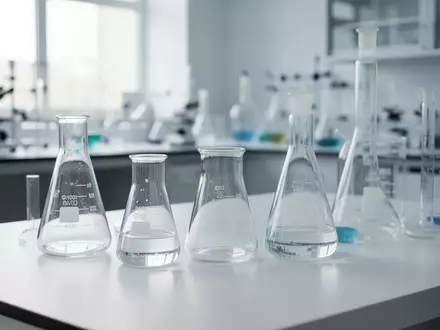 Laborumgebung mit wissenschaftlichen Glaswaren auf einem sauberen Tisch in einem hellen, sterilen Raum. - Foto: über boerse-global.de
