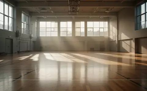 Ein lichtdurchfluteter, leerer Sportraum mit hellem Holzboden und großen Fenstern, der eine ruhige und motivierende Atmosphäre ausstrahlt. - Foto: über boerse-global.de