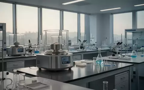 Ein modernes, steriles Labor mit hochwertigen Glasgeräten und Edelstahloberflächen in einer hellen, minimalistischen Umgebung. - Foto: über boerse-global.de