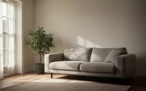 Symbolbild: helles, minimalistisch eingerichtetes Wohnzimmer - Foto: über boerse-global.de