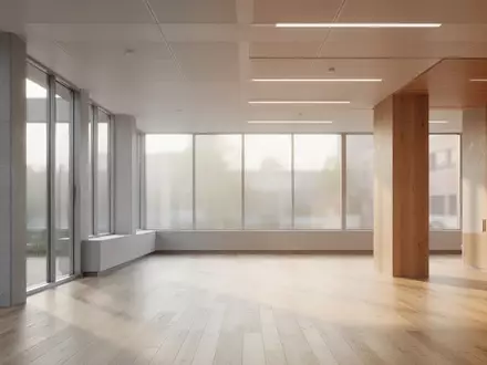 Ein heller, moderner Raum in einer Bildungseinrichtung mit minimalistischem Design und natürlichem Lichteinfall. - Foto: über boerse-global.de