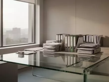 Ein minimalistisch gestalteter, heller Büroraum mit geordneten Unterlagen und natürlichem Tageslicht. - Foto: über boerse-global.de