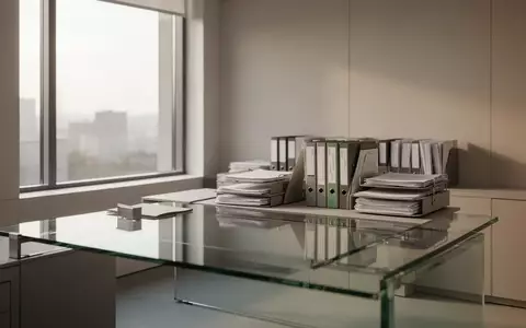 Ein minimalistisch gestalteter, heller Büroraum mit geordneten Unterlagen und natürlichem Tageslicht. - Foto: über boerse-global.de
