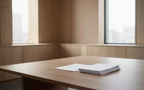 Ein minimalistischer, heller Gerichtssaal mit leeren Holzmöbeln und einfallendem Tageslicht. - Foto: über boerse-global.de