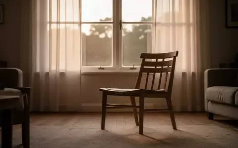 Ein leerer Holzstuhl vor einem Fenster in einem ruhig beleuchteten Wohnzimmer, der eine Atmosphäre der Stille vermittelt. - Foto: über boerse-global.de