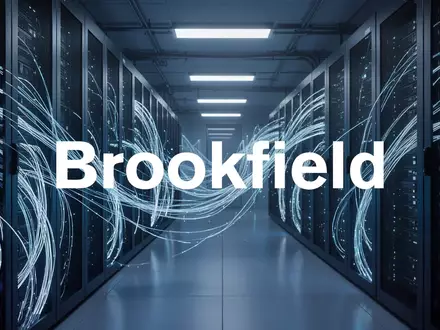 Moderne Rechenzentrumsinfrastruktur mit leuchtenden Glasfaserkabeln und Server-Racks in blauem Licht. - Foto: über boerse-global.de