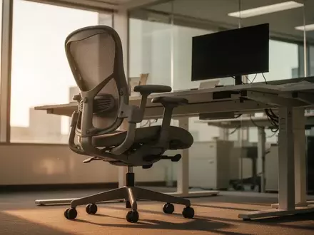 Symbolbild: ergonomischer Bürostuhl am Stehschreibtisch - Foto: über boerse-global.de