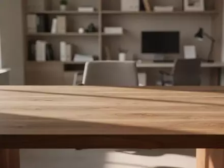 Ein minimalistischer, aufgeräumter Schreibtisch in einem hellen Arbeitszimmer mit weichem Tageslicht. - Foto: über boerse-global.de
