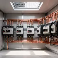 Industrielle Schaltanlage mit Kupferleitungen und Sicherungselementen in einem aufgeräumten, technischen Raum. - Foto: über boerse-global.de