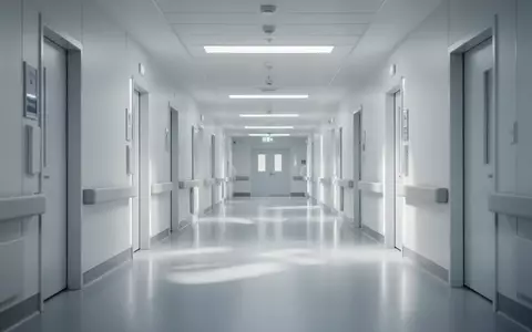 Ein heller, moderner Krankenhausflur mit steriler Architektur und reflektierendem Boden. - Foto: über boerse-global.de