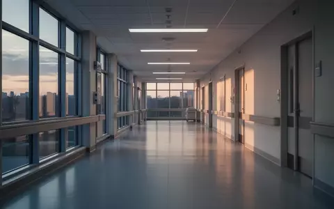 Ein steriler, menschenleerer Krankenhausflur bei Dämmerlicht mit einfallendem Tageslicht durch große Fenster. - Foto: über boerse-global.de