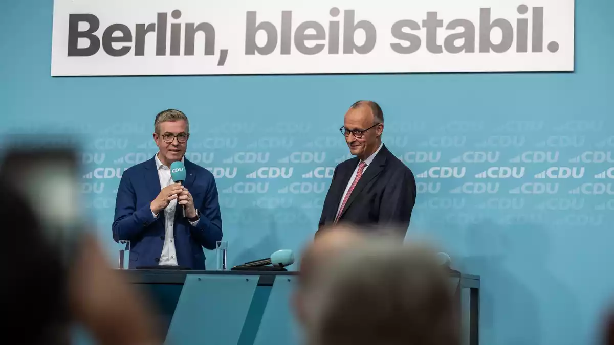 Kanzler und CDU-Chef Merz trat im Wahlkampf lieber in der Parteizentrale als in der Öffentlichkeit auf. - Bild: Michael Kappeler/dpa