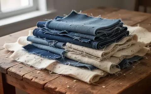 Ein Haufen verschiedener Stoffreste und recycelter Textilien auf einem Holztisch. - Foto: über boerse-global.de