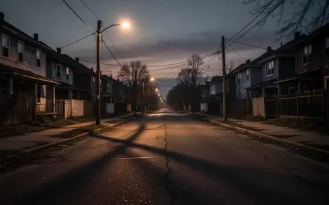 Eine menschenleere, schattige Wohnstraße bei Dämmerung, die eine angespannte und ruhige Atmosphäre vermittelt. - Foto: über boerse-global.de