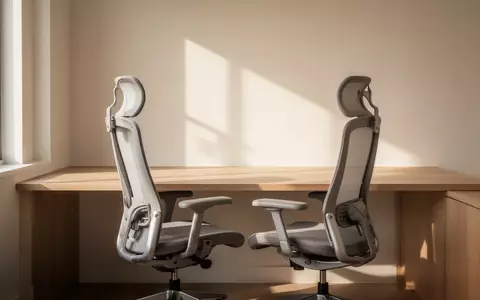 Ein minimalistischer, sonnendurchfluteter Arbeitsplatz zu Hause mit einem aufgeräumten Schreibtisch und einem ergonomischen Stuhl. - Foto: über boerse-global.de