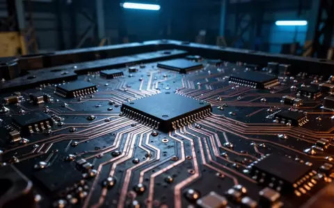 Nahaufnahme einer komplexen Leiterplatte mit elektronischen Komponenten in einer industriellen Umgebung. - Foto: über boerse-global.de