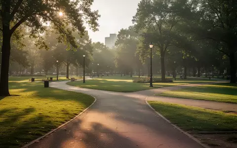 Ein weitläufiger, sonniger öffentlicher Park mit gepflegten Wegen und grünen Wiesen bei natürlichem Tageslicht. - Foto: über boerse-global.de