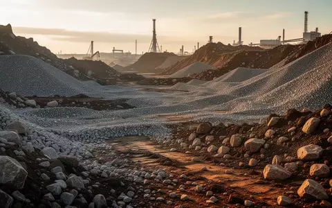 Unwegsames Gelände auf einer Baustelle mit Kies und unebenem Untergrund bei goldenem Licht. - Foto: über boerse-global.de