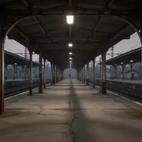 Ein verlassener, düsterer Bahnsteig bei Dämmerung, der die Atmosphäre von Unsicherheit und Stille an einem Bahnhof einfängt. - Foto: über boerse-global.de