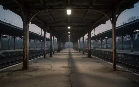 Ein verlassener, düsterer Bahnsteig bei Dämmerung, der die Atmosphäre von Unsicherheit und Stille an einem Bahnhof einfängt. - Foto: über boerse-global.de