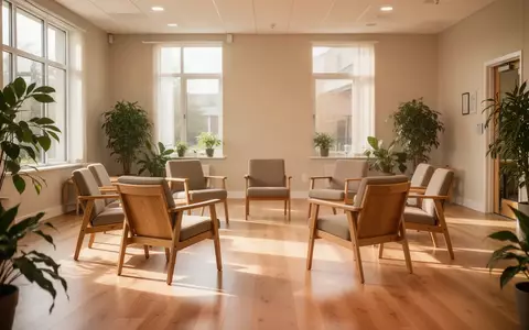 Ein heller, freundlicher Gemeinschaftsraum mit Sitzgelegenheiten in einem Kreis, der soziale Begegnungsmöglichkeiten für Senioren symbolisiert. - Foto: über boerse-global.de