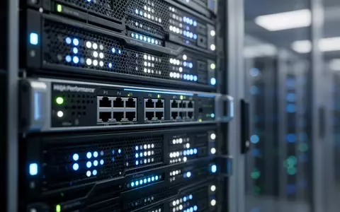 Moderne Server-Infrastruktur in einem Rechenzentrum mit leuchtenden LED-Statusanzeigen. - Foto: über boerse-global.de
